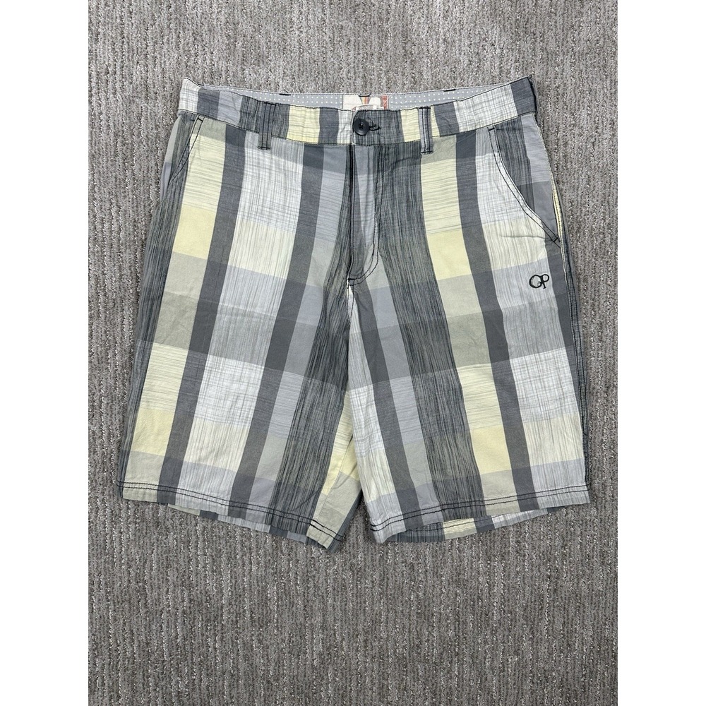 Vtg 90s Ocean Pacific Chino Shorts Men's 36 Multi Color Plaid Shorts Beach Y2K